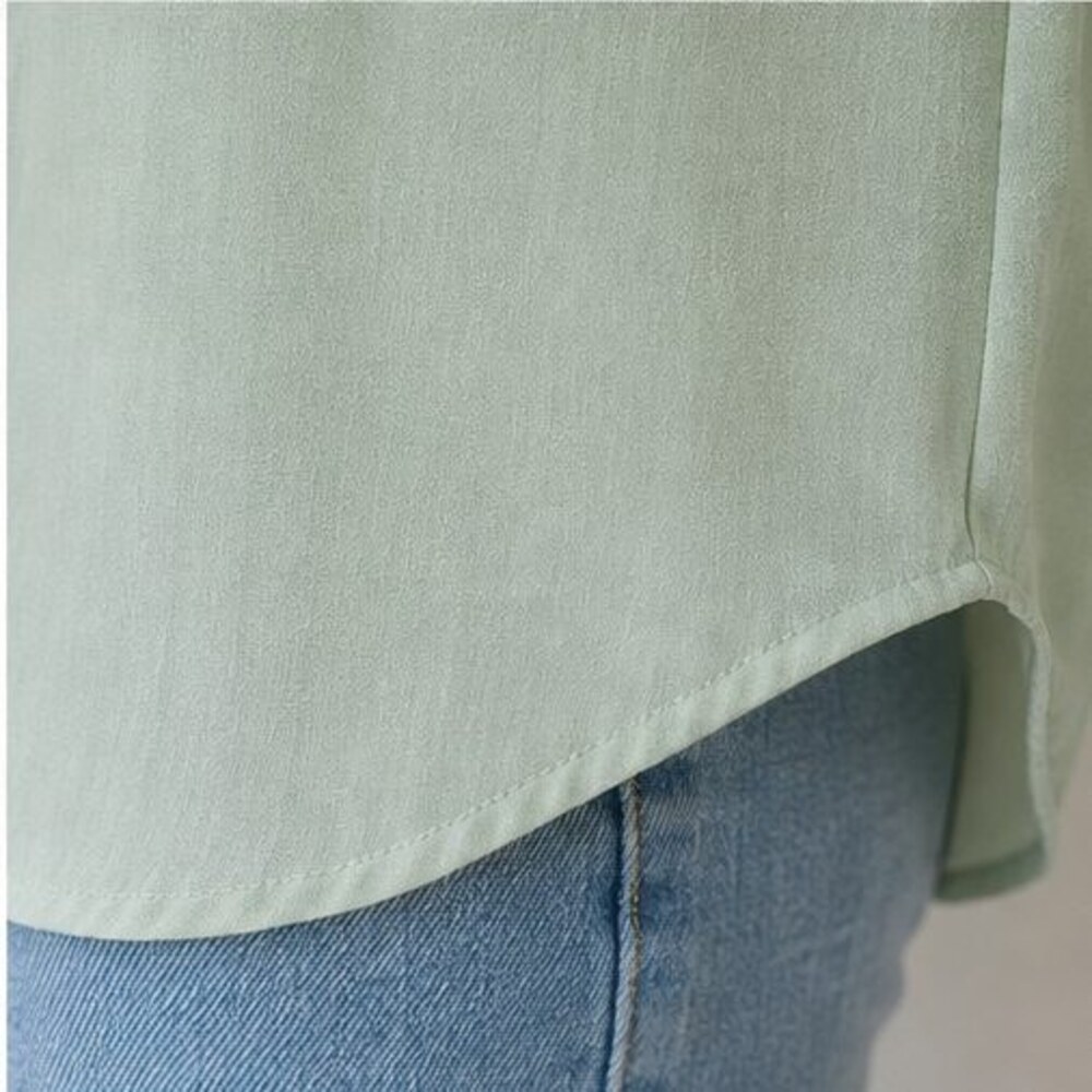 Mint Ruffle Collar Blouse - Picture 6 of 6